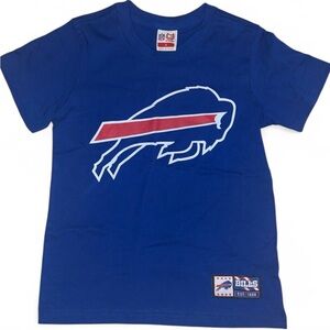 NFL Men’s Royal Blue Buffalo Bills Short Sleeve Tee with Red Logo